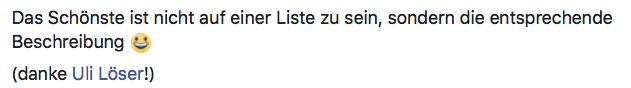 List Post schreiben