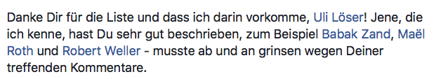 List Post schreiben