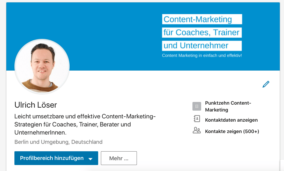 LinkedIn Profil Slogan