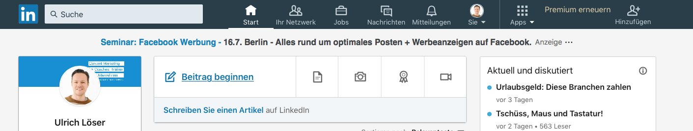 LinkedIn Updates Fotos markieren1 LinkedIn Updates Fotos markieren1