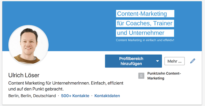 LinkedIn SEO Profilbild