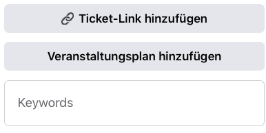 Facebook Veranstaltung Keywords