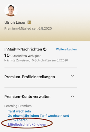 LinkedIn Learning k&uuml;ndigen 3
