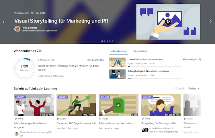 Startseite LinkedIn Learning