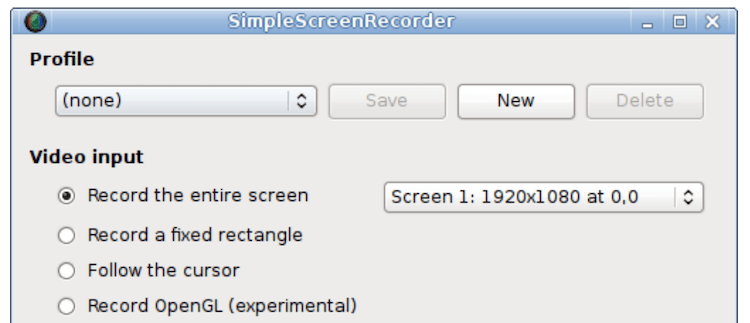 Bildschirmaufnahme und Screencast SimpleScreenRecorder Bildschirmaufnahme und Screencast SimpleScreenRecorder