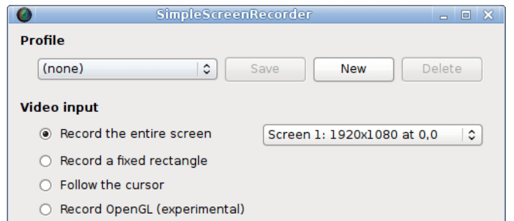 Bildschirmaufnahme und Screencast SimpleScreenRecorder