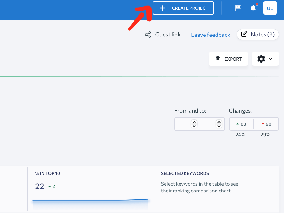 Neues SEO-Projekt anlegen
