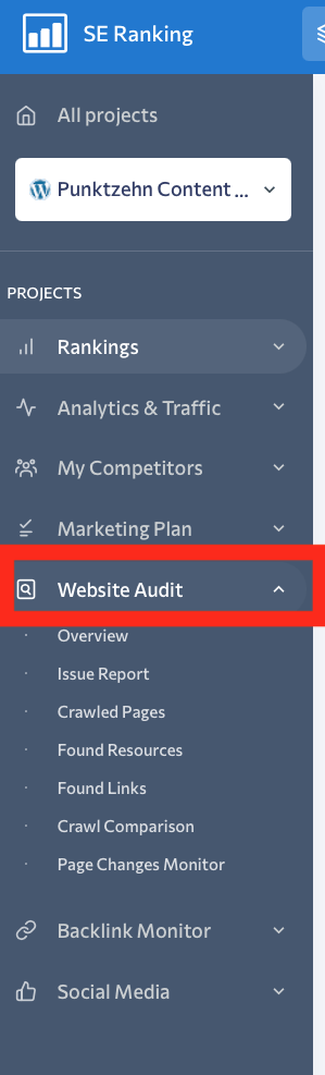 Website Audit SE Ranking