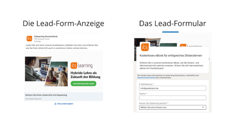 Beispiel Lead Form Ad