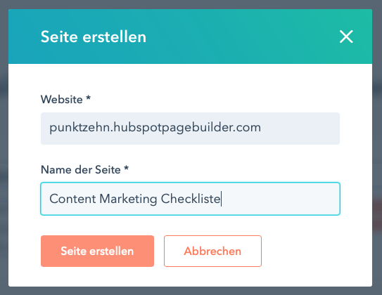 Landing Page erstellen Hub Spot