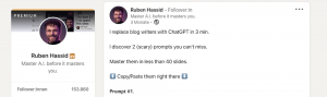 ChatGPT Prompts von Ruben Hassid