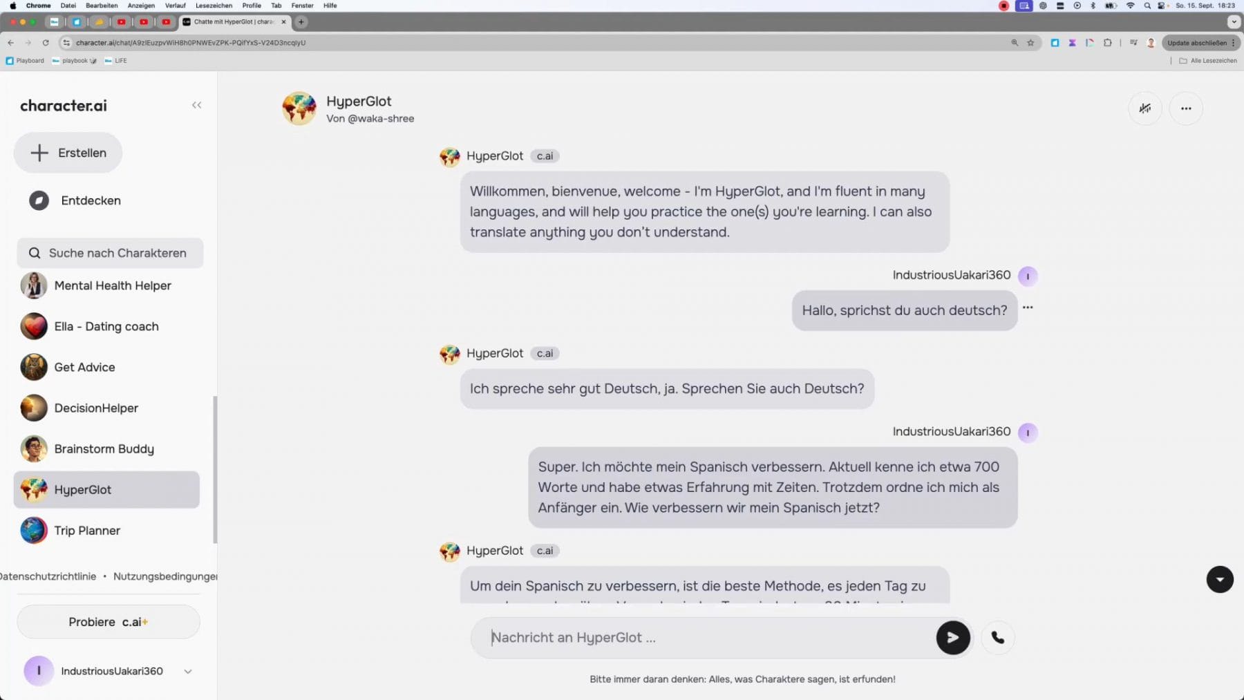HyperGlot Character ai